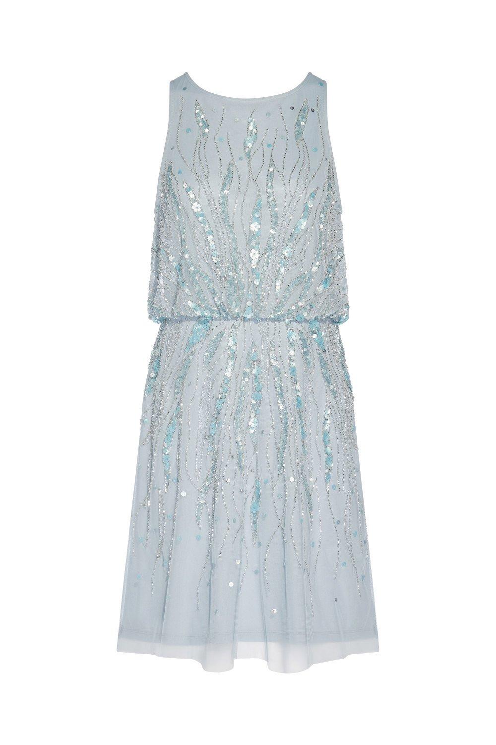 Dresses Beaded Blouson Dress Adrianna Papell